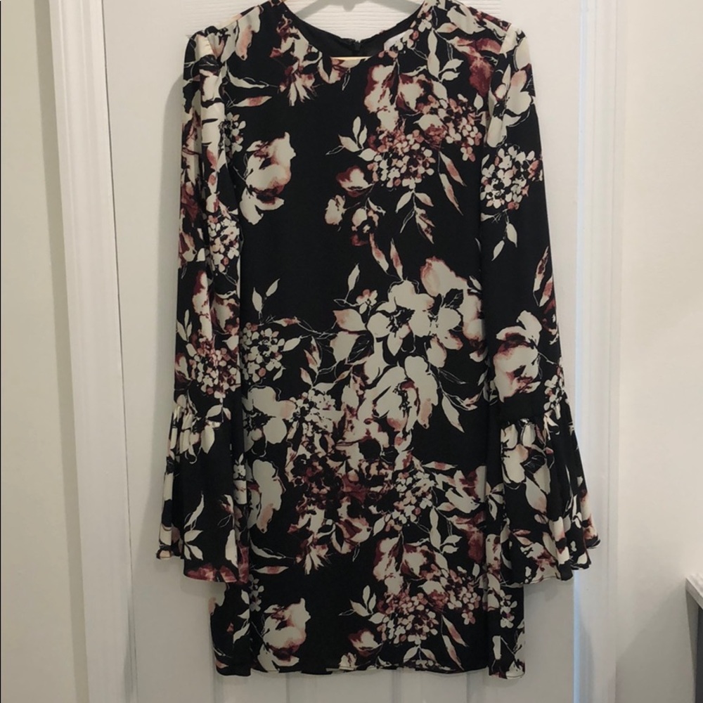 Floral shirt dress